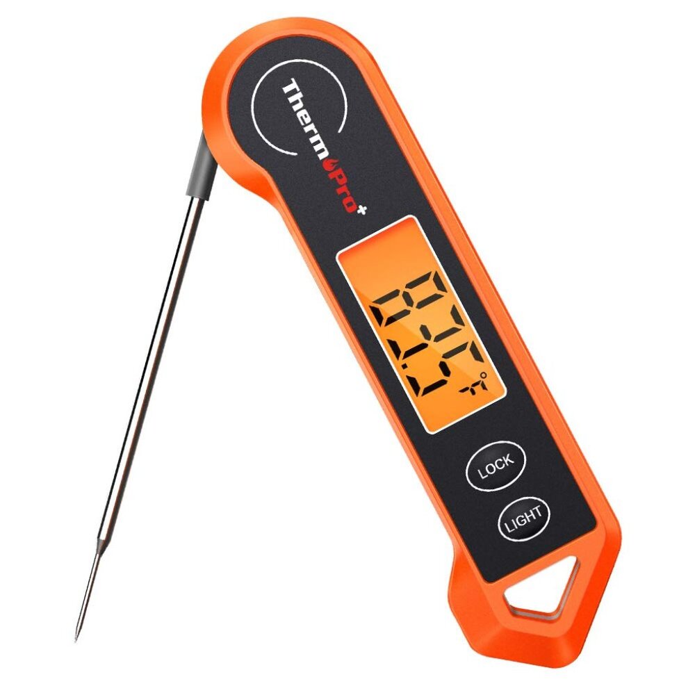 Digital Meat Thermometer with Backlit Display | Instant Read for BBQ, Grill